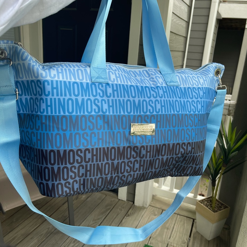Moschino Logo Tote Duffle Bag Gym Bag